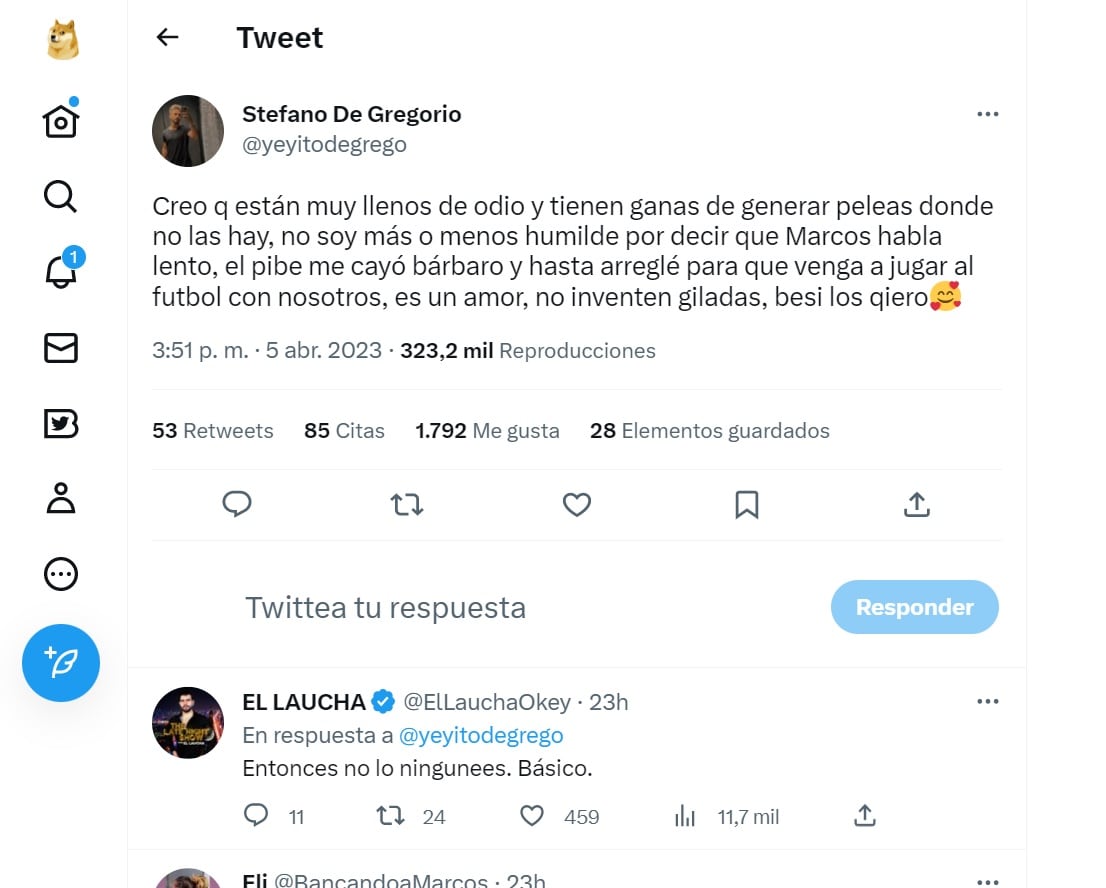 Liquidaron en las redes a Yeyo De Gregorio por imitar a Marcos.