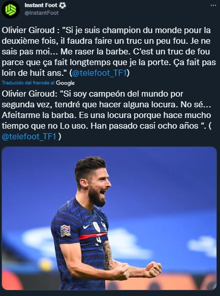 Olivier Giroud y su promesa