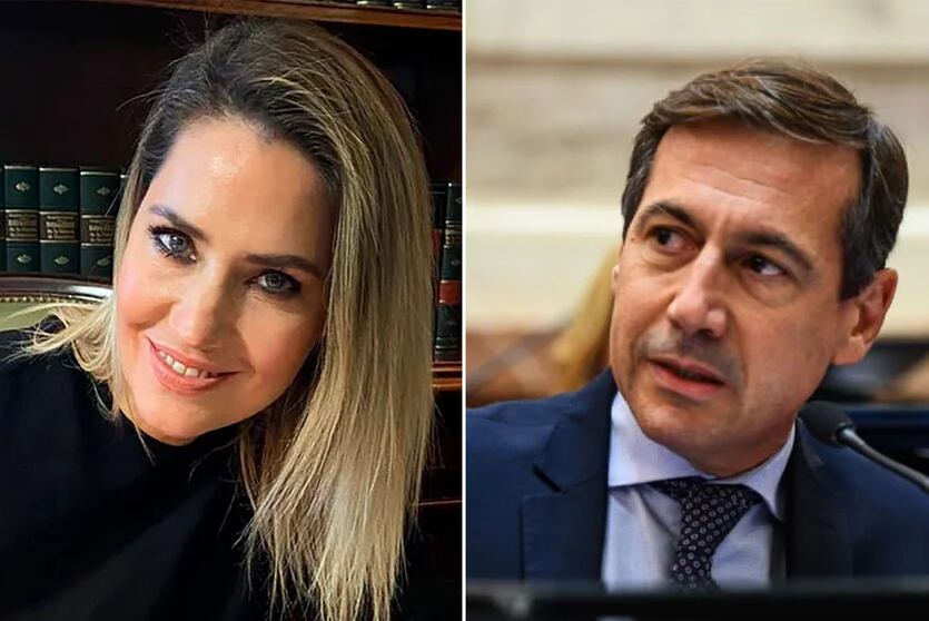 Carolina Losada y Luis Naidenoff. (Infobae)