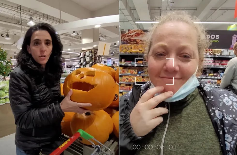"No lo podemos creer": youtubers argentinas lloran de emoción en un supermercado de Chile por la cantidad de alimentos y productos (Captura Modo Turista)