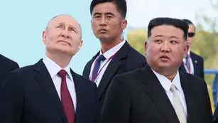 Vladimir Putin y Kim Jong un