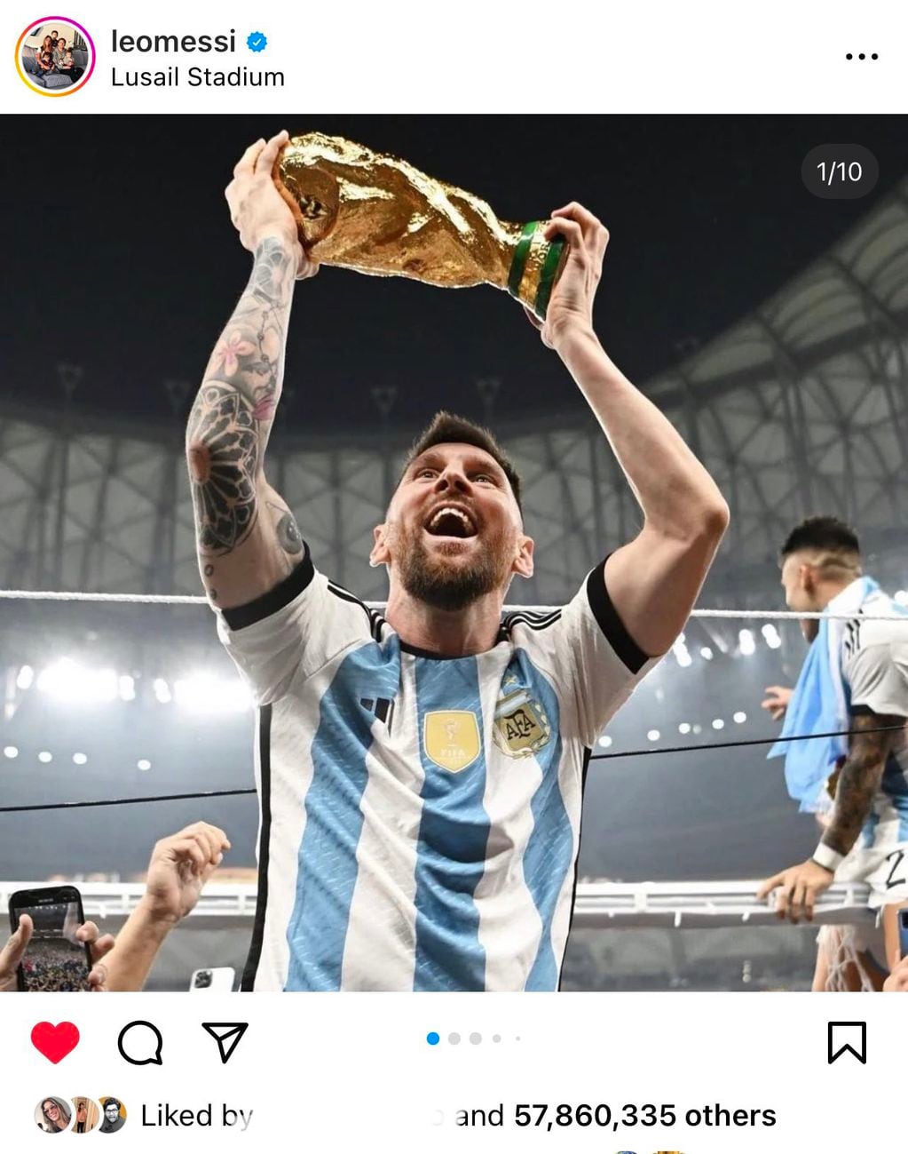 Vaso termino Stanley Mundialmente Cerveceros Argentina Mundial Camepones  Messi