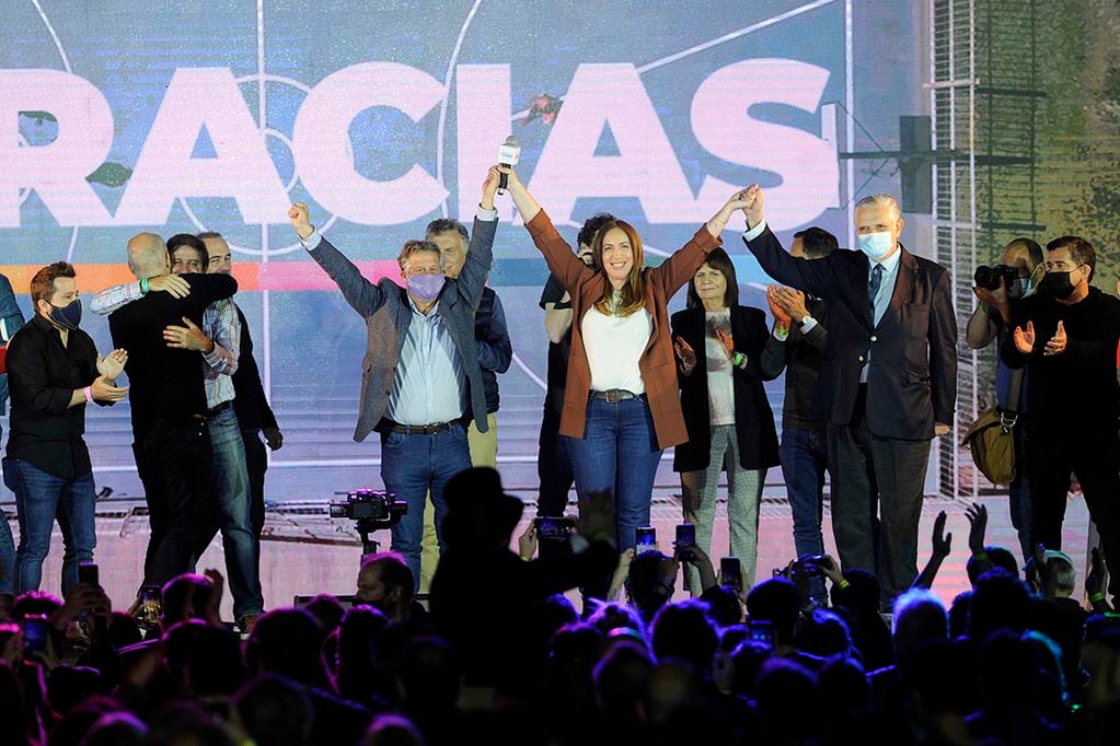 Ricardo López Murphy participó del acto de celebración de Juntos por el Cambio tras las PASO del 12 de septiembre.