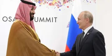 Mohammed Bin Salman y Vladimir Putin