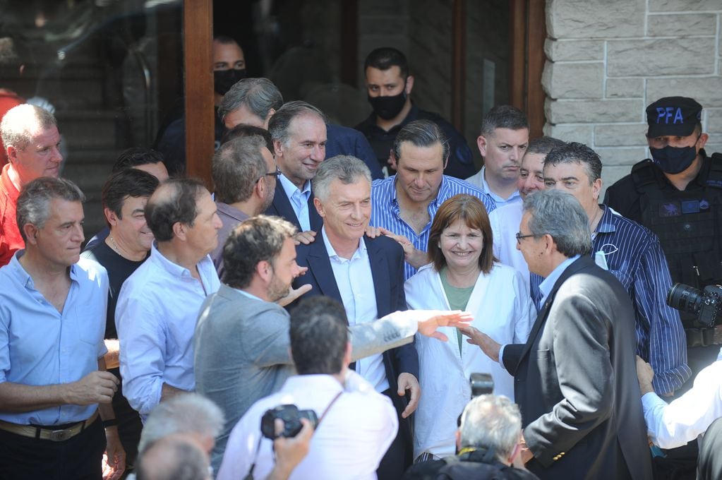 El ex presidente Mauricio Macri se presentó a declarar en el juzgado federal de Dolores por la causa de espionaje a los familiares de los tripulantes del Ara San Juan. Foto Clarin