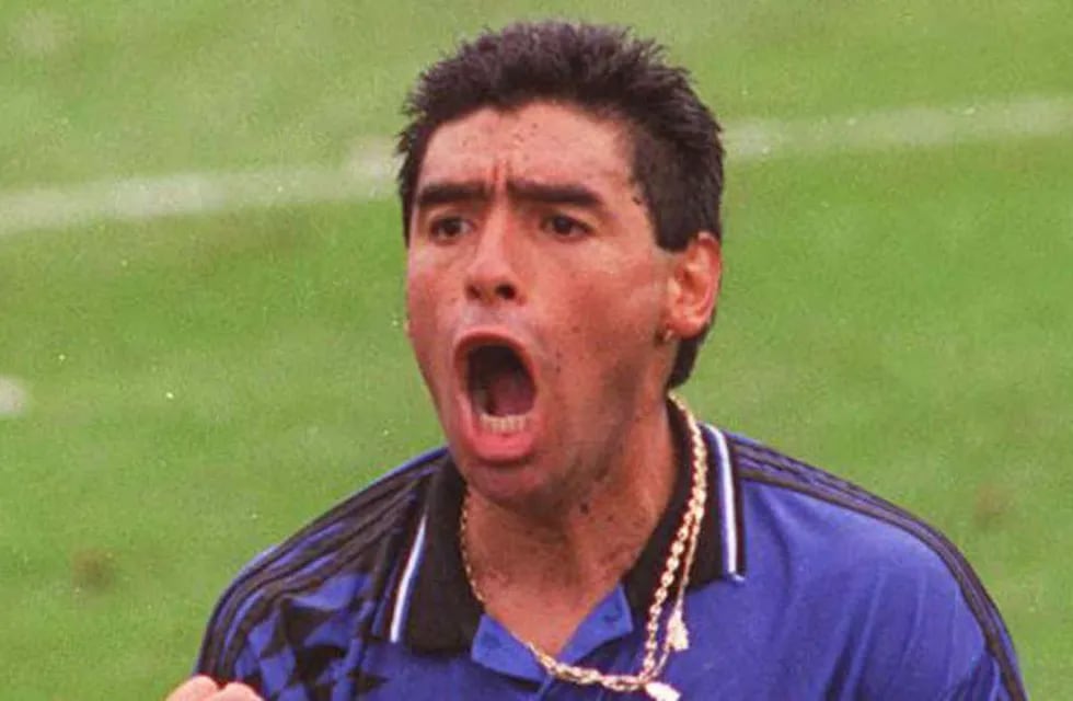 El inolvidable grito de gol de Maradona. / Gentileza.