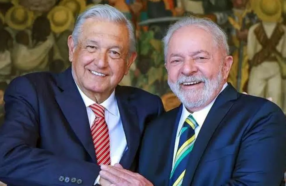 Los presidentes de Brasil, Luiz Inacio Lula Da Silva, y de México, Andrés Manuel López Obrador.