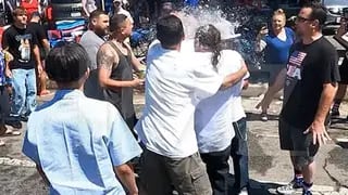 Danny Trejo en una pelea callejera. Foto: TMZ